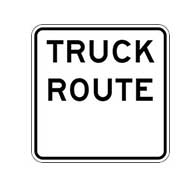 Truck Route Signs - 18x18 - Reflective Rust-Free Heavy Gauge Aluminum Road and Parking Lot Signs