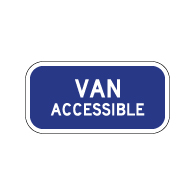 R7-8B Van Accessible Handicap Parking Signs - 12x6 - Reflective Rust-Free Heavy Gauge Aluminum ADA Parking Signs