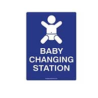 ADA signs: ADA Compliant Baby Changing Station Restroom Wall Signs with Tactile Text and Child Symbol and Grade 2 Braille - 6x9