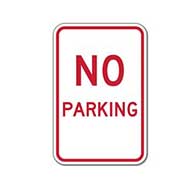 No Parking Signs - 12x18 - No Arrows - Reflective Rust-Free Heavy-Gauge Aluminum No Parking Signs