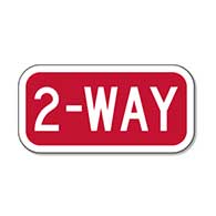 Buy R1-3 2-WAY STOP Plaque - 12x6 - Engineer Grade Prismatic Reflective Sheeting on Rust-Free Heavy Gauge Aluminum