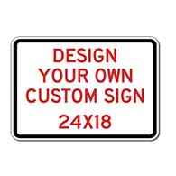 Design Your Own Custom Reflective Signs - 24x18 Size - Vertical Rectangle - Reflective Rust-Free Heavy Gauge Aluminum Signs