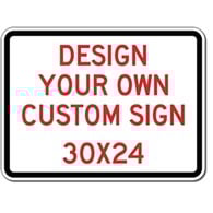 Custom Reflective Sign - 30X24 Size - Vertical Rectangle - High-quality Rust-free and Heavy-duty Reflective Aluminum Custom Signs