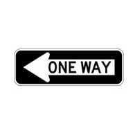 Reflective One Way Inside Left Arrow Signs for Sale- 24x8 size