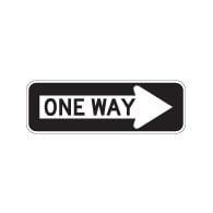 R6-1R One Way( Right Arrow) Signs - 24x8