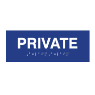 ADA Compliant Private Room Name Sign - 8x3