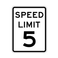 5-MPH SPEED LIMIT Signs - 18x24 - Official R2-1 MUTCD Compliant Reflective Rust-Free Heavy Gauge Aluminum Speed Limit Signs.