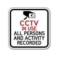 CCTV In Use All Persons And Activity Recorded Signs - 12x12  - Reflective Rust-Free Heavy Gauge Aluminum Security Signs