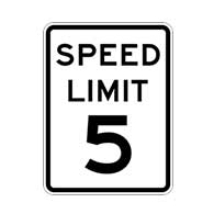 R2-1 5-MPH SPEED LIMIT Signs - 24x30