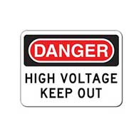 Danger High Voltage Keep Out Signs - 24x18- Reflective Rust-Free Heavy Gauge Aluminum Security Signs