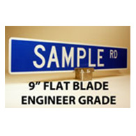 Custom Street Name Signs - 9 Inch High - Flat Blade - EGP