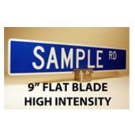 Custom Street Name Signs - 9 Inch High - Flat Blade - HIP
