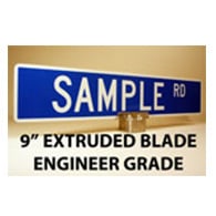 Custom Street Name Signs - 9 Inch High - Extruded Blade - EG