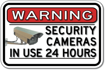 Establishment under video surveillance camera securise sticker sticker va101 