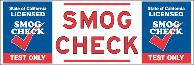 California SMOG CHECK Banner - Test Only Station - 72x24