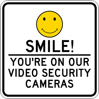 10"x 7" .04" Aluminum Details about   3 Pack Smile You're On Camera Video Surveillance Sign 