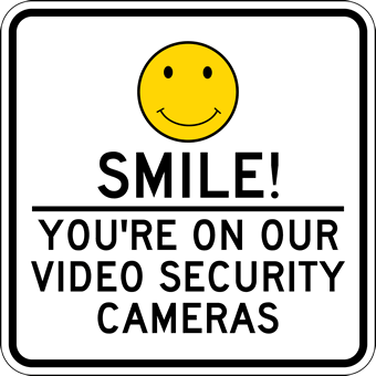 ⭐︎happy smile⭐︎ Smile! You're On Our Video Security Cameras Sign - 18x18