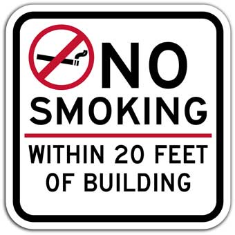 VAT Invoice Supplied No Smoking In This Building Sign V6PSMO0010 