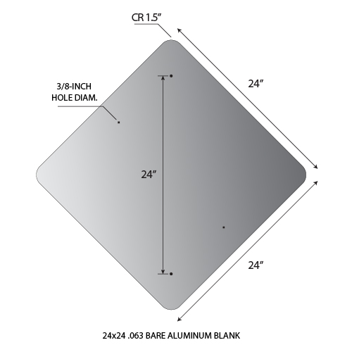 24 x 36 White Aluminium Blank - Southeastern Sign Supply