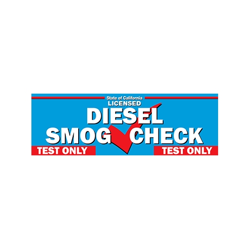 California Star Certified Diesel Smog Check Banner - 72x24