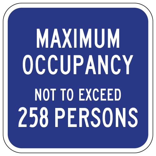 Maximum clearance occupancy sign