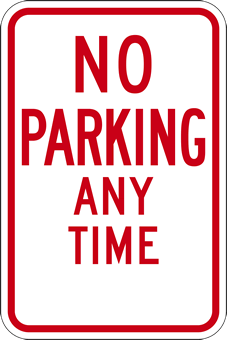 R7-6 No Parking Loading Zone Sign - 12x18 | StopSignsandMore.com