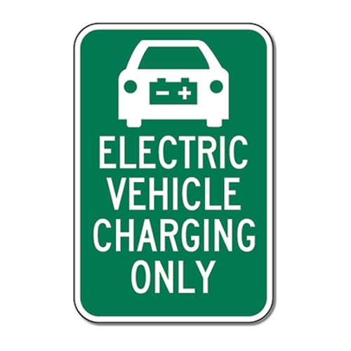 Rust Free Aluminum Green 12x18 - Reflective STOPSignsAndMore 3 Hour Time Limit Electric Vehicle Parking Sign 