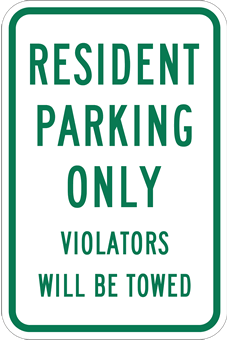 Tenant Parking Only METAL 12"x18" SIGN 