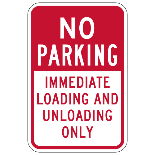 No Loading And Unloading Sign