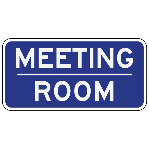 Meeting shop room signage