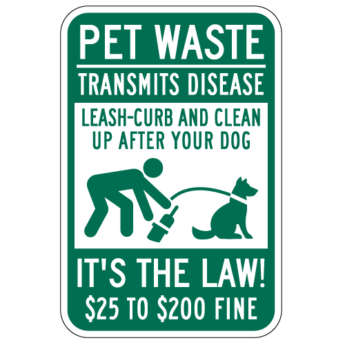Pick Up After Your Pet Sign 12x18 Heavy Gauge Please Have Your Dog On A Leash 