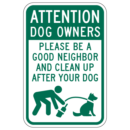 Please Clean Up After Your Dog Sign – PARK0013 – Waterproof UK Made