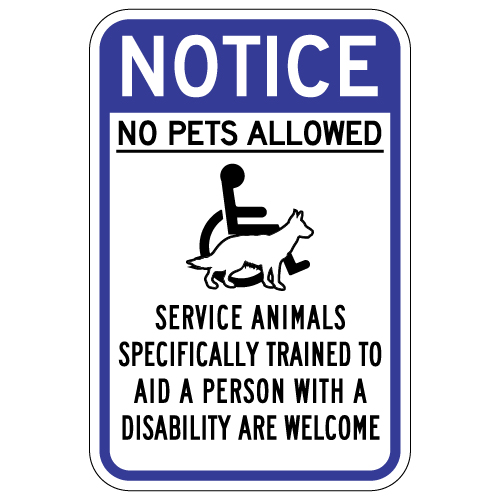 service animal sign