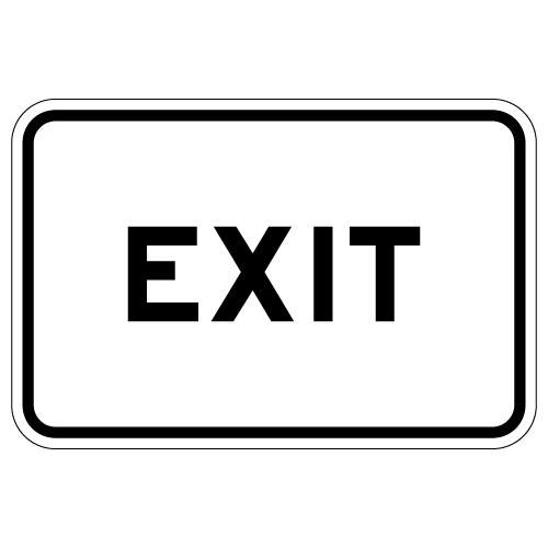 Mission Style Exit Only Sign - 18x18 | StopSignsandMore.com