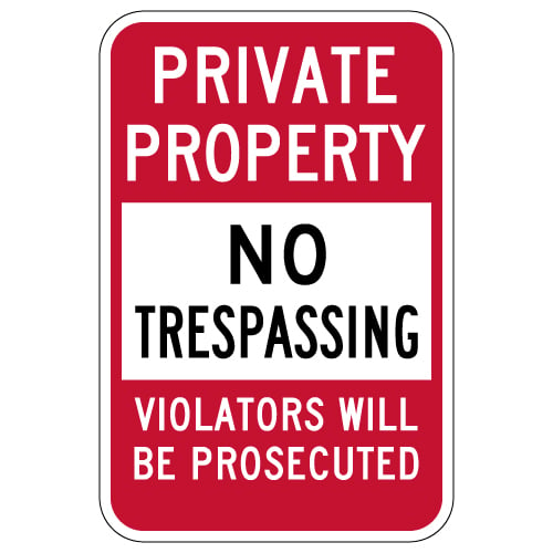 No Trespassing Private Property Keep Out Aluminum 12"x18" Metal Sign Office USA 