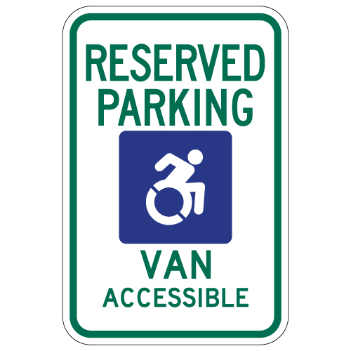 R7-8-MOD New York Handicap Parking Van Accessible Sign with Active