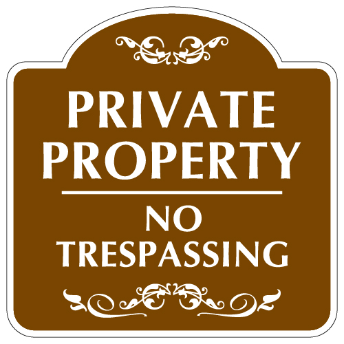 Circle No Trespassing Private Property Sign – Signs ByLITA – Durable & Official