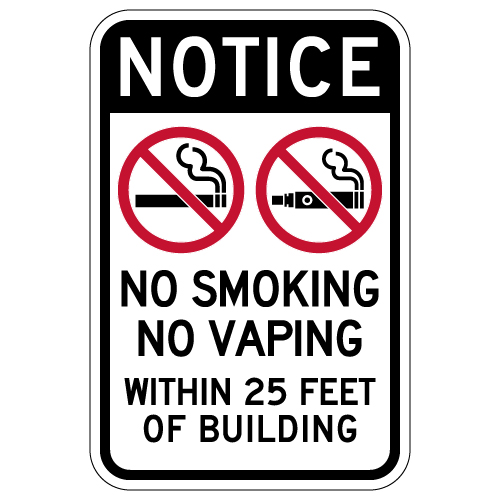 6 NO SMOKING NO VAPING STICKERS VIEW BOTH SIDES DOUBLE SIDED 70 mm 