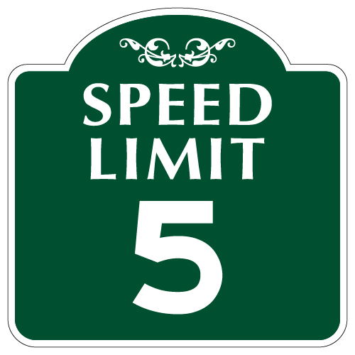 Mission Style 5-MPH SPEED LIMIT Sign - 18x18 | StopSignsandMore.com