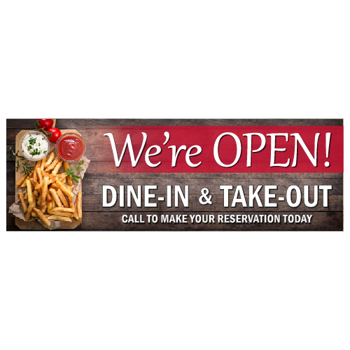 DINE-IN TAKE-OUT Banner Sign NEW Larger Size Best Quality for the $$$ 
