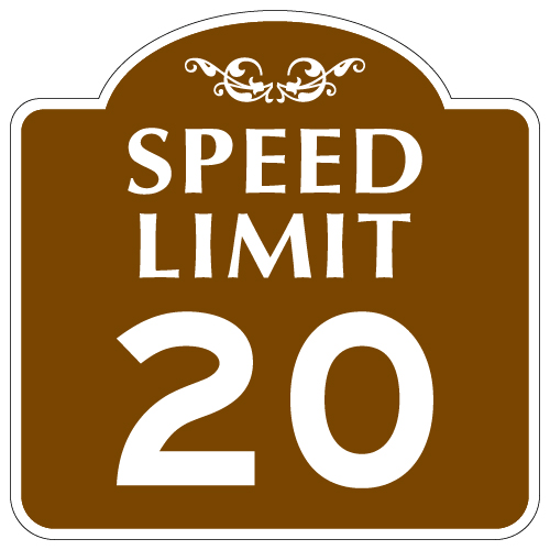 Mission Style 20-MPH SPEED LIMIT Sign - 18x18 | StopSignsandMore.com