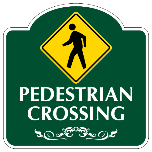 Vivityobert National Marker Slow Pedestrian Crossing Sign 