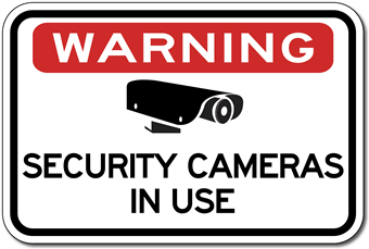 YOUR ON FILM CCTV CAMERAS SIGNS & STICKERS LARGE SIZES THICK MATERIALS! S28 