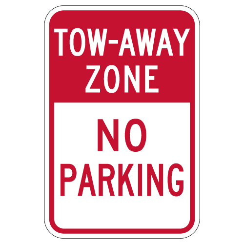 No Parking Tow-Away Zone Sign - 12x18 | StopSignsandMore.com