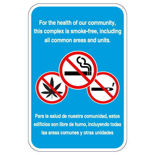 no cigarettes sign No Smoking This Is A Smoke Free Community Sign
