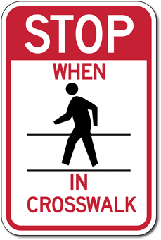 WC-2 R - Pedestrian Crossing right of traffic – Western Safety Sign