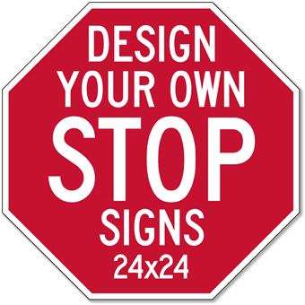 STOP Signs for Sale - 24x24 High Intensity Reflective STOP