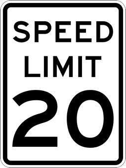 Joffreg 2 Pack Speed Limit 25 MPH Sign,17 x 12 inches,Reflective Aluminum 