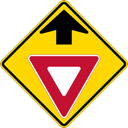W3-2 Yield Ahead Symbol Warning Signs -  - 30x30 - Regulation High-Intensity Prismatic Reflective Rust-Free Heavy Gauge Aluminum Road Signs.