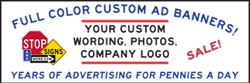 Full Color Custom Advertising Banners - 72x24